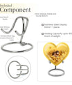 heart-shaped burial urn for mom's ashes.