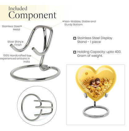 heart-shaped burial urn for mom's ashes.