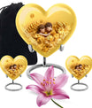 heart-shaped burial urn for mom's ashes.