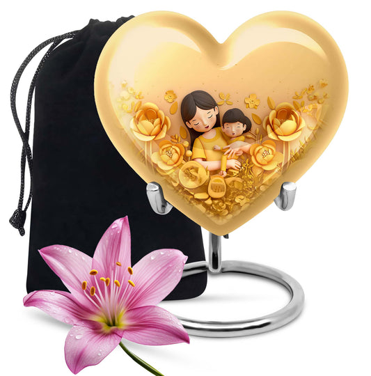 heart-shaped mother urn