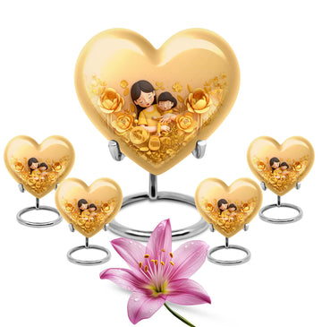 10 inch large Urn with 4 Keepsake 3 Inch Urns