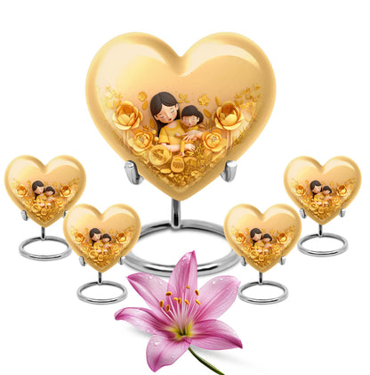 heart-shaped mother urn