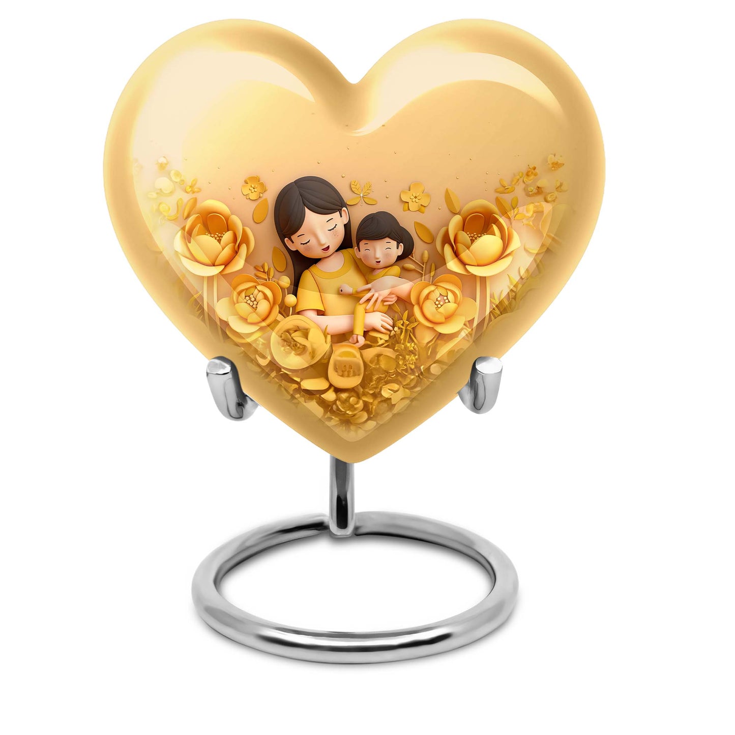heart-shaped mother urn
