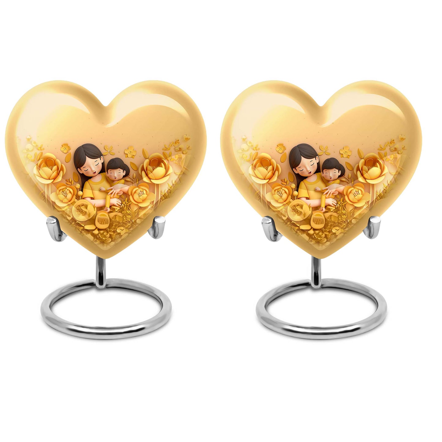 heart-shaped mother urn