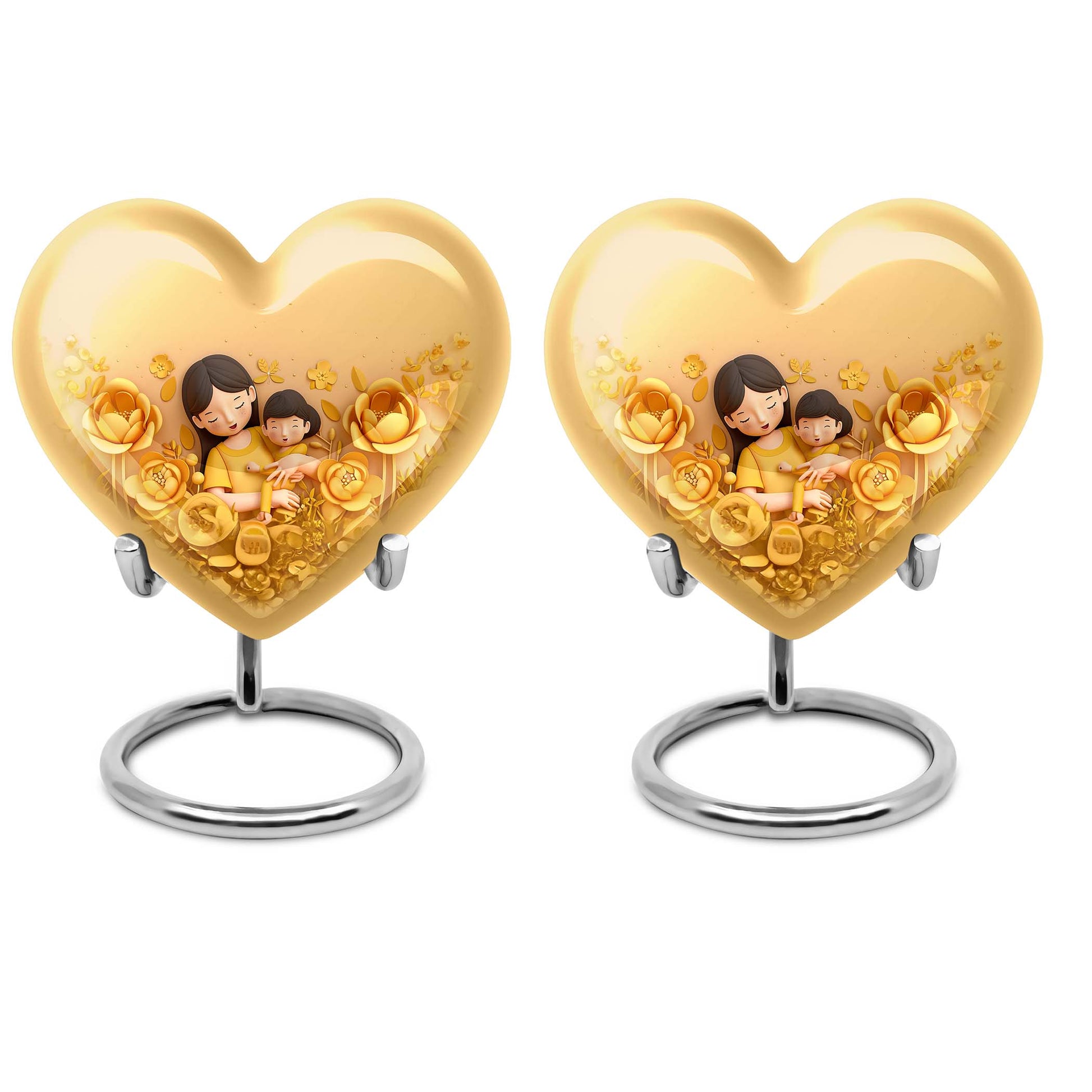 heart-shaped mother urn