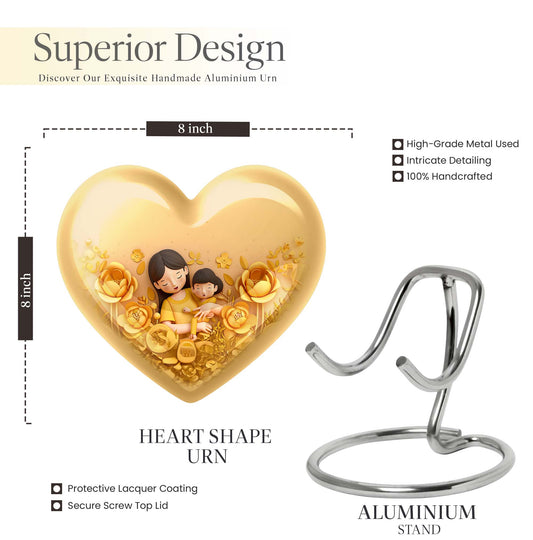 heart-shaped mother urn