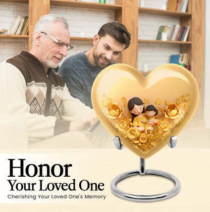 heart-shaped mother urn