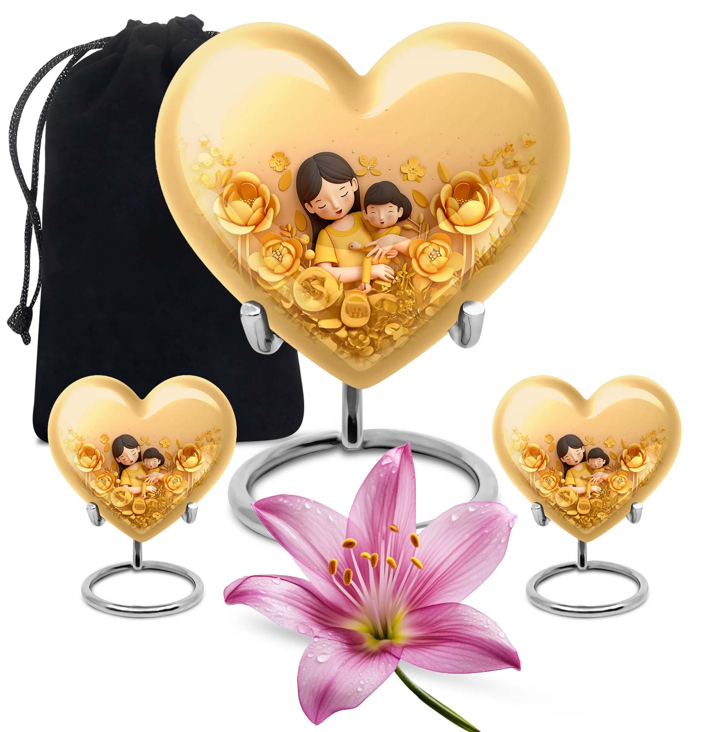 heart-shaped mother urn