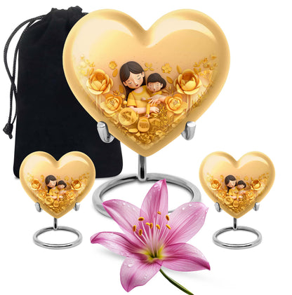 heart-shaped mother urn