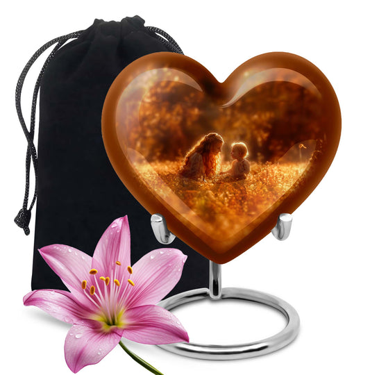 heart-shaped mother urn