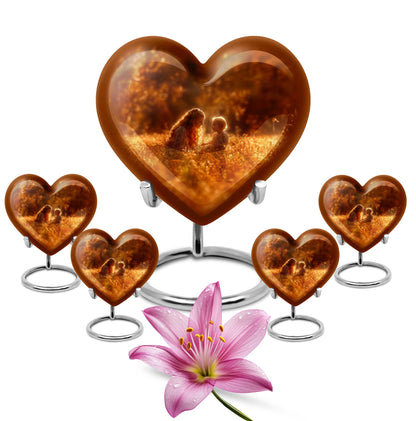 heart-shaped mother urn
