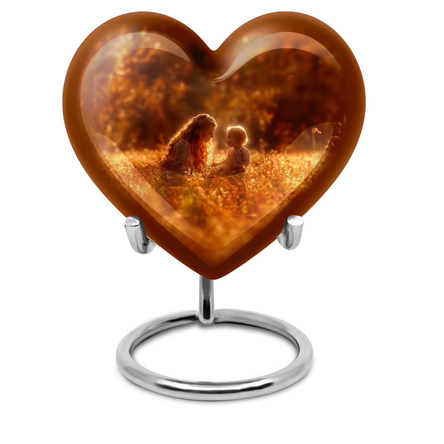 heart-shaped mother urn