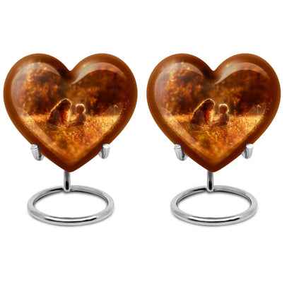 heart-shaped mother urn