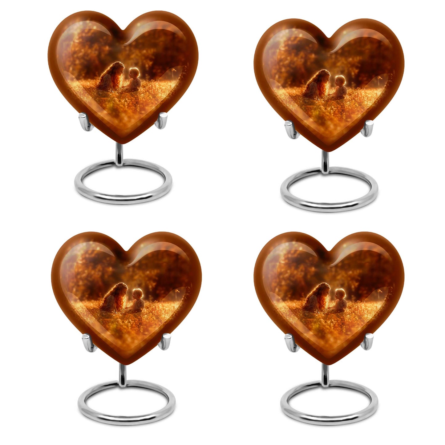 heart-shaped mother urn