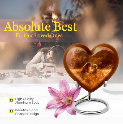 heart-shaped mother urn