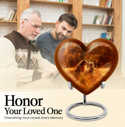 heart-shaped mother urn