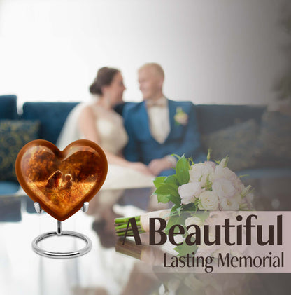 heart-shaped mother urn