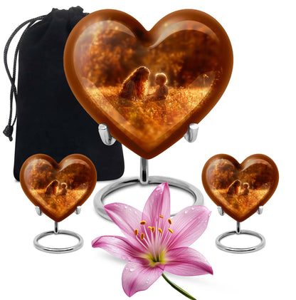 heart-shaped mother urn
