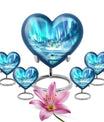 heart-shaped northern lights Urn