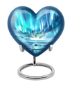 heart-shaped northern lights Urn