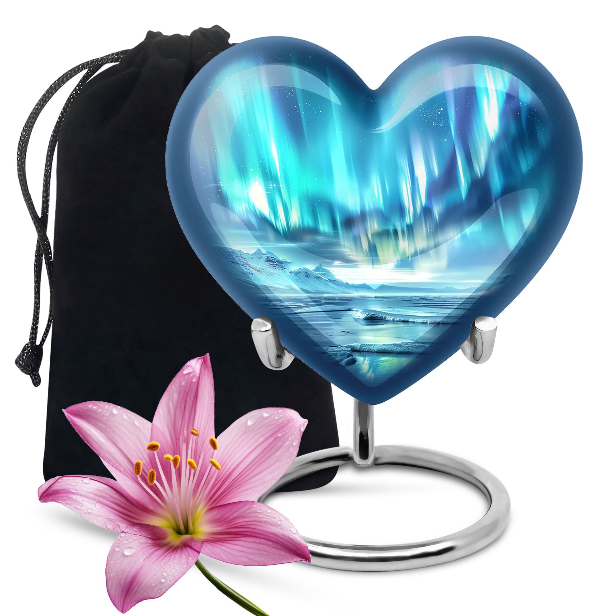 Northern Lights Memorial Urn For Ashes Large Funeral, Ashes Urn