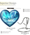 heart-shaped northern lights Urn