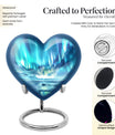 heart-shaped northern lights Urn