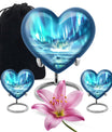 heart-shaped northern lights Urn