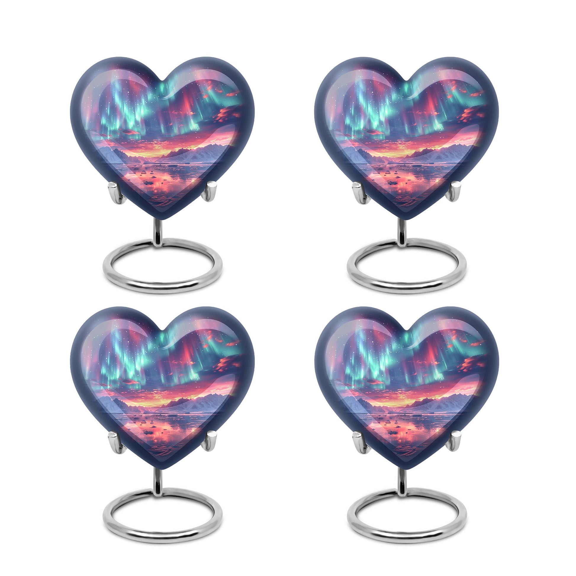 Northern Lights Small Urn For Human Ashes Funeral, Ashes Urn For Ashes