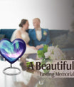 10-inch northern lights heart urn 