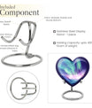 10-inch northern lights heart urn 