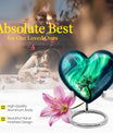 Northern lights heart urn