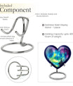 heart shaped northern lights urn for ashes