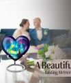 heart shaped northern lights urn for ashes