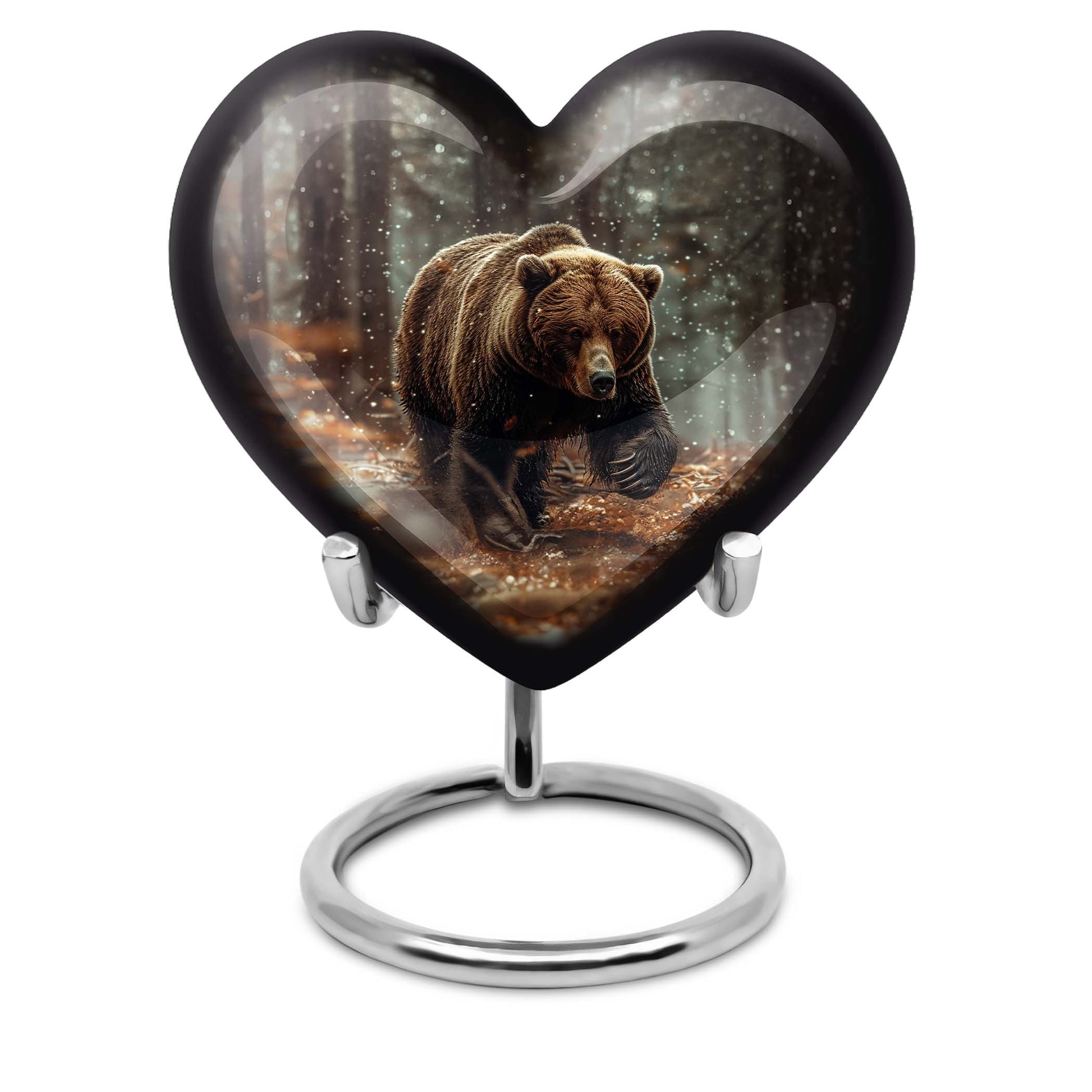 Large heart-shaped Bear Urn