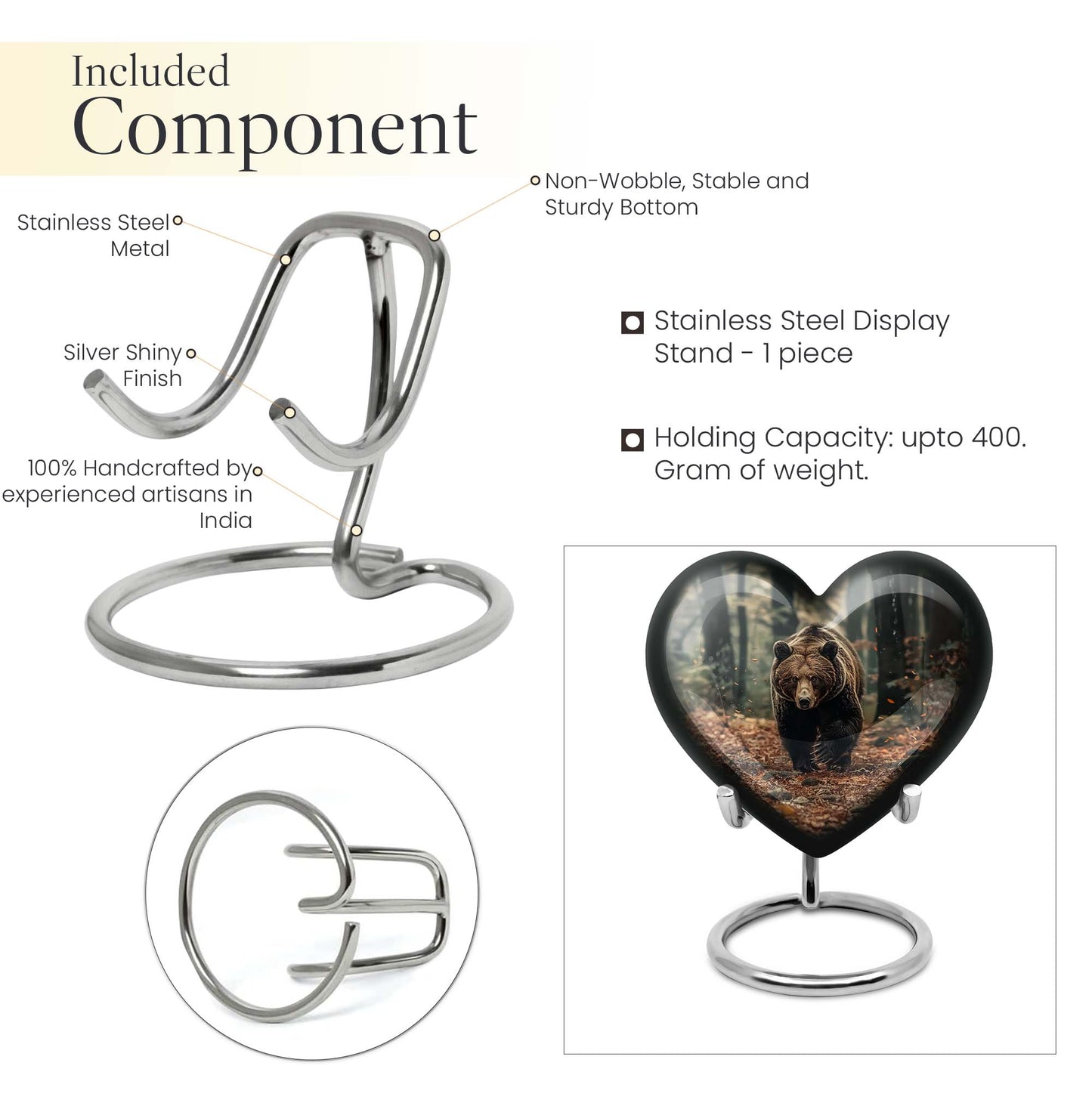 10-inch Heart Urn cremation large urn for ashes