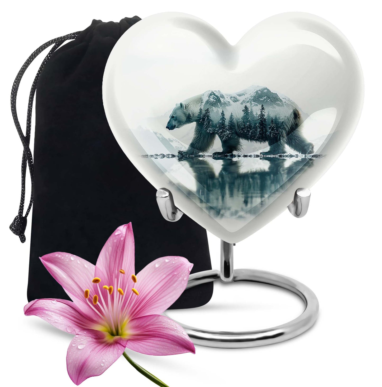 Heart Bear Urn