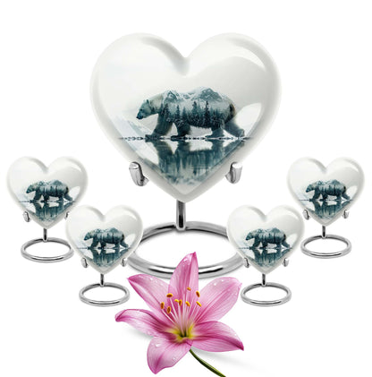 Heart Bear Urn
