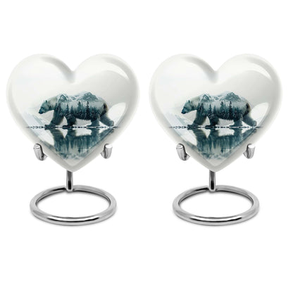 Heart Bear Urn
