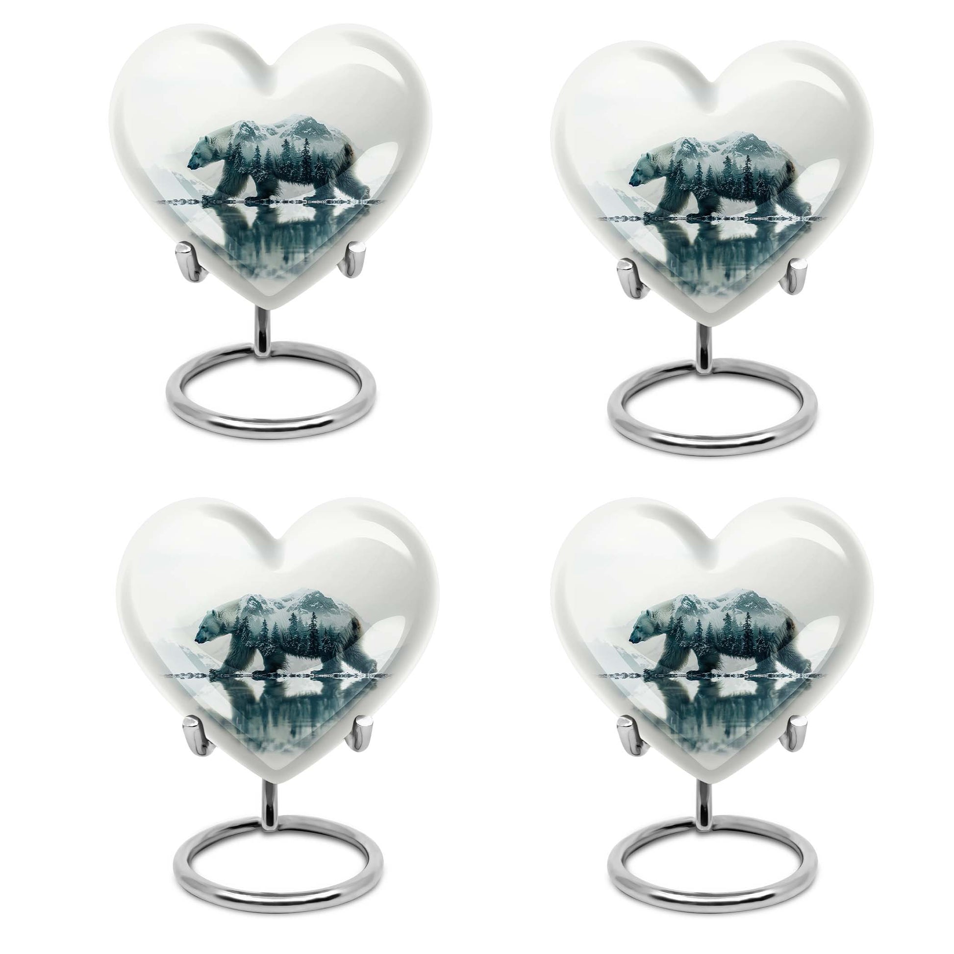 Heart Bear Urn