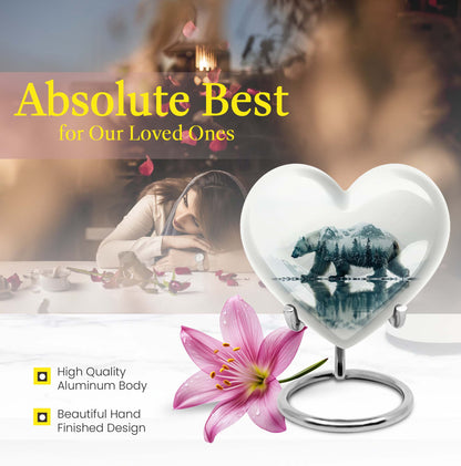 Heart Bear Urn