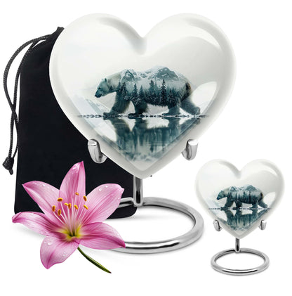 Heart Bear Urn