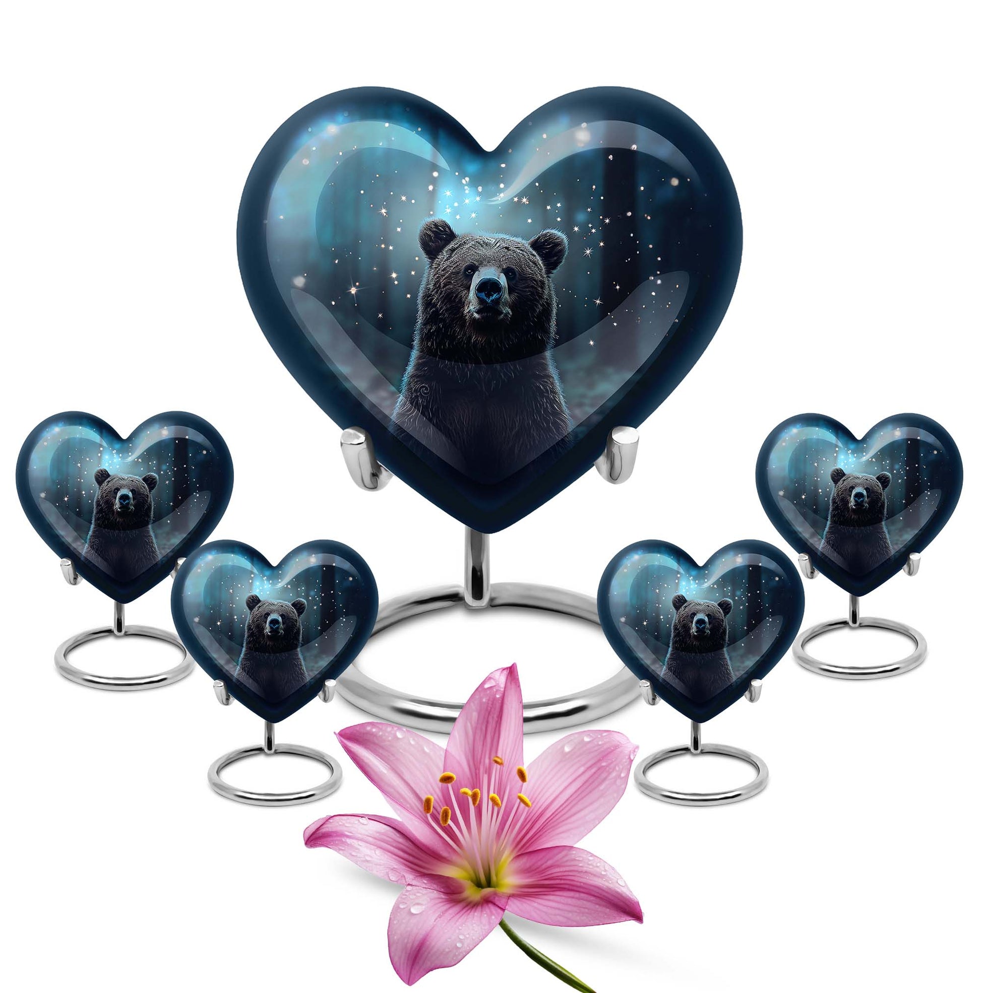 Bear Mini Urn For Ashes Adult Male Funeral, Ashes Cremation Urn