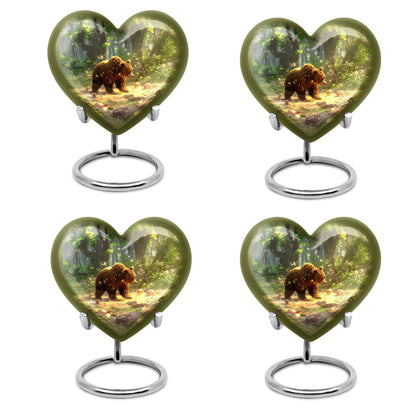 Personalized Bear Cremation Urn for Human Ashes - 10-inch, 200 cu in - Yatskia