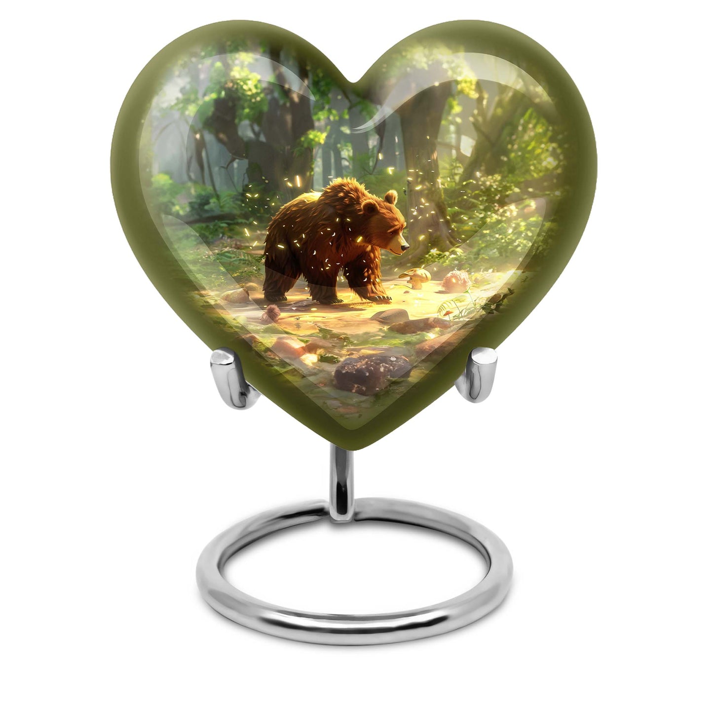 Personalized Bear Cremation Urn for Human Ashes - 10-inch, 200 cu in - Yatskia