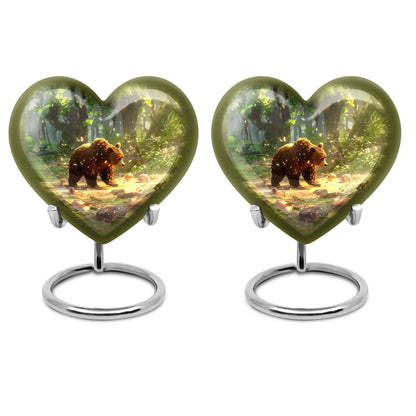 Personalized Bear Cremation Urn for Human Ashes - 10-inch, 200 cu in - Yatskia