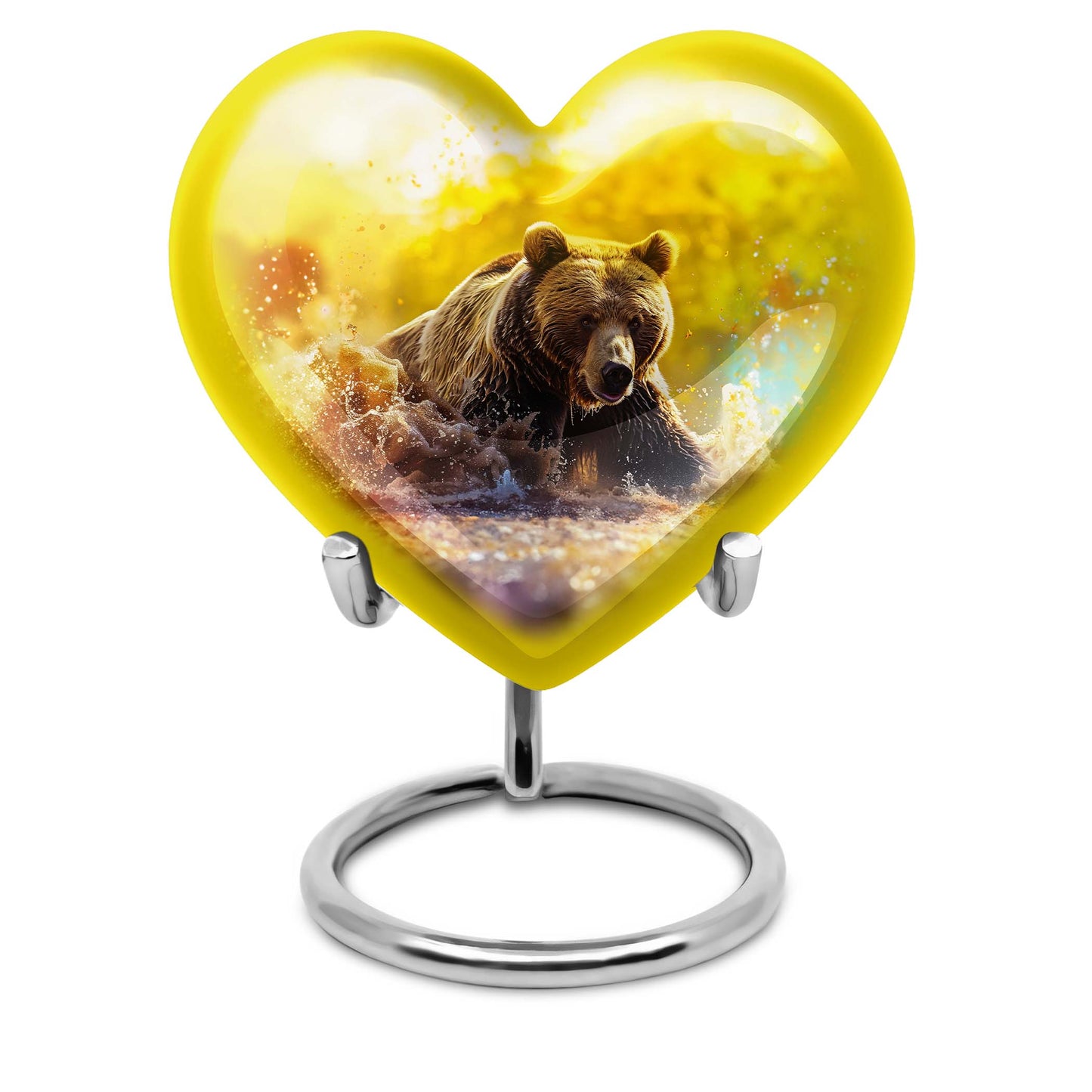 Personalized Bear Cremation Urn for Mom - 10-inch, 200 cu in - Yatskia