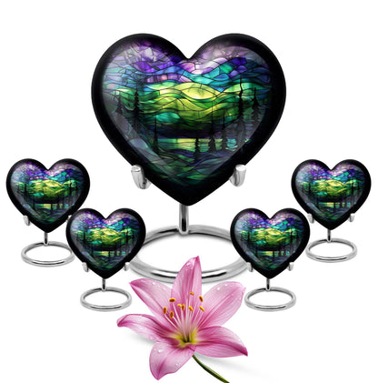 Personalized Galaxy Cremation Urn for Men & Women - 10-inch, 200 cu in - Yatskia