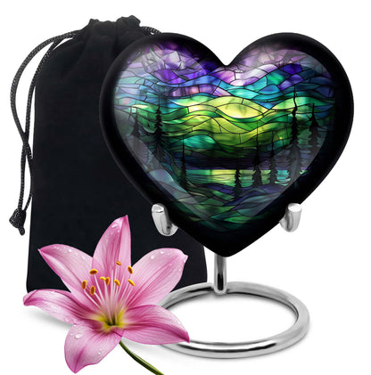 Personalized Galaxy Cremation Urn for Men & Women - 10-inch, 200 cu in - Yatskia