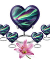 Northern Lights Funeral Urns - Large Decorative Urn For Male & Female